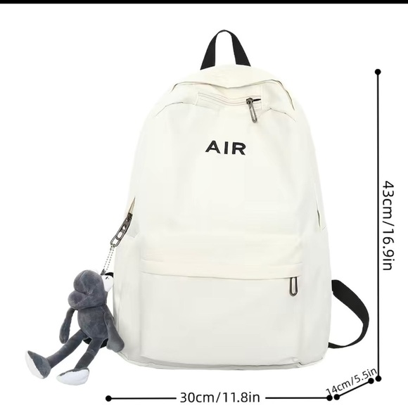 Black Book bag. Chic. Large capacity. Inspired by Bauhaus architecture .Backpack - Picture 4 of 9